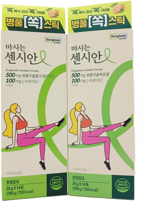동국제약 마시는 센시안 병풀 쏙 스틱 L-아르지닌, 2개, 14회분