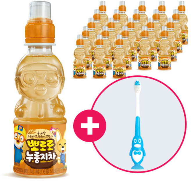 뽀로로 어린이음료 220ml 누룽지맛 + 사은품증정(맘앤쥬 펭귄칫솔1개)