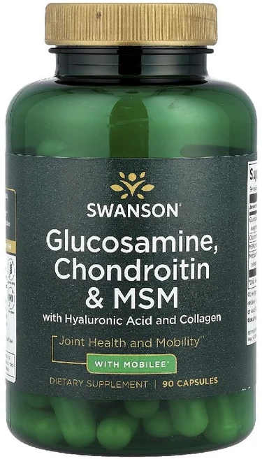Swanson 글루코사민 콘드로이틴 MSM 히알루론산 콜라겐 함유 glucosamine Chondroitin, 1개, 90정 - 쿠팡