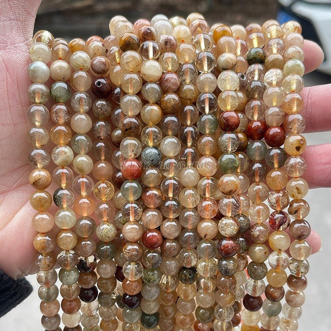 彩髮晶 散珠 圓珠 DIY 手作