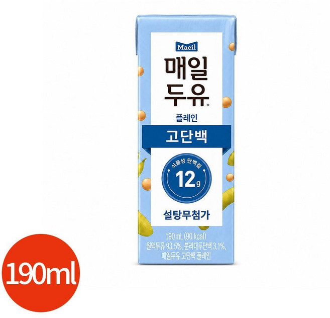 CL 매일 두유 고단백 플레인 190ml x 24개 ala009MZ, 1ml, 1개