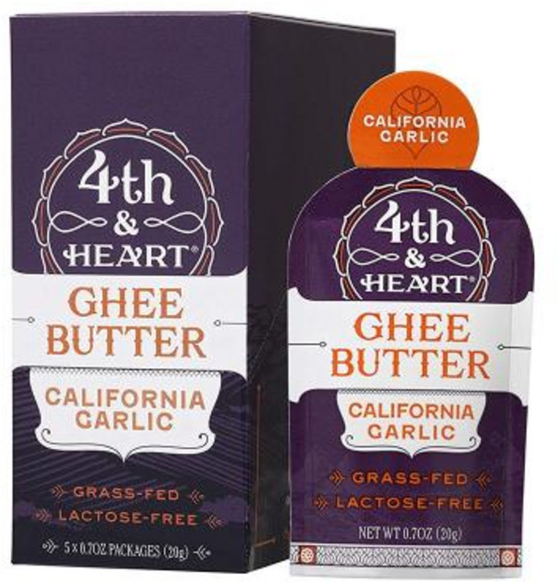 [4th And Heart] 자연방목 소 기버터 캘리포니아 갈릭 20g 10팩 방탄커피, 10팩 20g, 없음