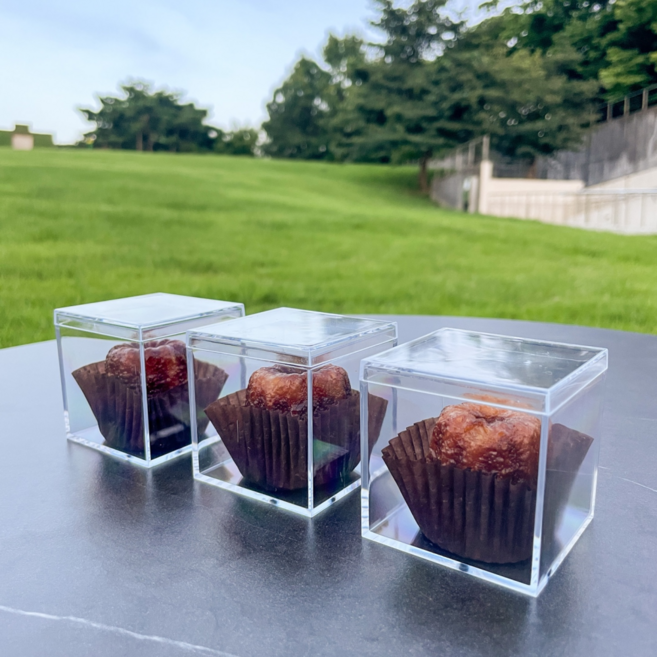 [당일발송] 튼튼한 플라스틱 미니 보틀케이크용기 정사각형 2종 10개입, 1개