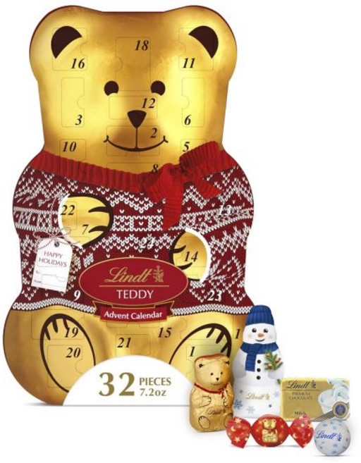 린트 테디 크리스마스 어드벤트 캘린더 모듬 초콜릿 캔디 박스 7.2온스., 린트 테디 크리스마스 대림달력 다양한 초콜릿 캔디 박스