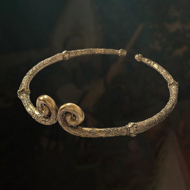 특이한 검은 신화 오공 게임 서유기 손오공 머리띠 빈티지 고아 아이템 악세사리 코스튬 코스프레 피규어 장난감 피젯 토이 인테리어 장식 소품 선물, 굵은긴고아 WPS405