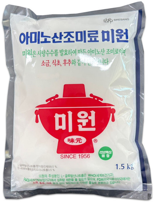 대상 아미노산 조미료 미원, 1.5kg, 1개