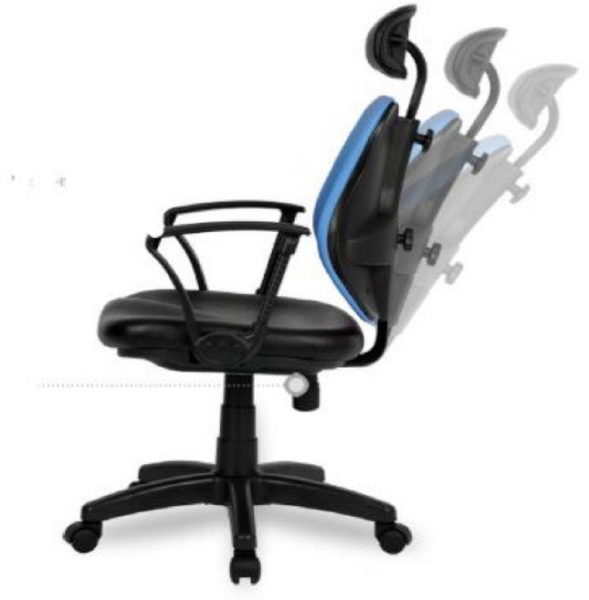 컴퓨터의자 틸팅 고정 회전 공부 독서 학생 책상 의자 체어 기능성 원터치 헤드레스트 컬러, 메쉬, 핑크