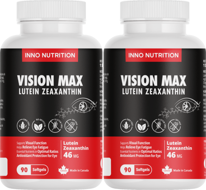 이노뉴트리션 비전맥스 루테인 지아잔틴 빌베리 추출물 2병 눈영양제, 90정, 2개
