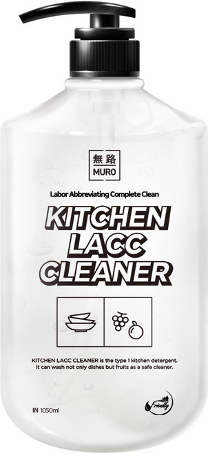 키친락클리너 : 설거지/대용량 주방세제/중성세제/가스렌지후드청소/과일세척, 1050ml, 1개