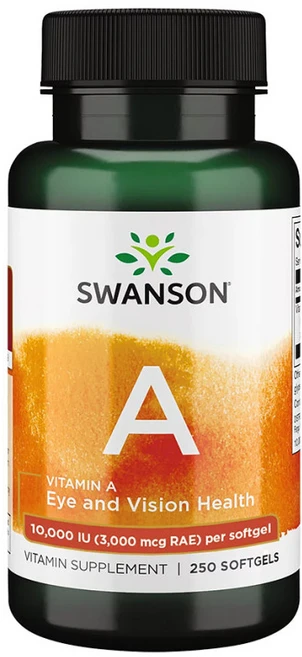 미국 Swanson 비타민A 3000mcg 250캡슐 (비타민A 효능), 250정 - 쿠팡