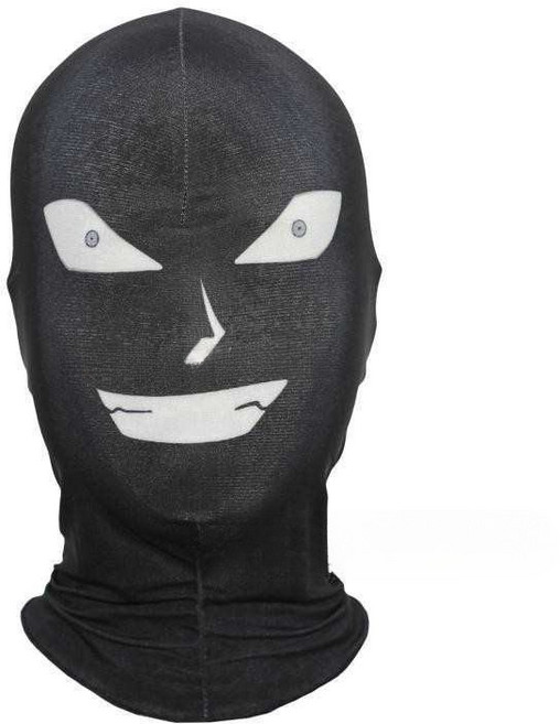 검은조직 범인 복면 마스크 쫄쫄이 가면 범죄자 도둑 빌런 비니 코스프레 코난, 1개, 범인 가면