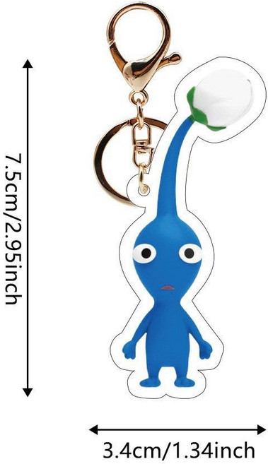 Pikmin 4 皮克敏 鑰匙圈 Nintendo 遊戲周邊, 1個, 【皮克敏藍色】