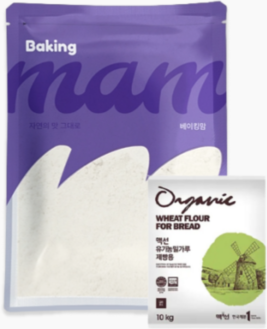 맥선 유기농밀가루 강력제빵 소분 / 캐나다 터키산, 1개, 1kg