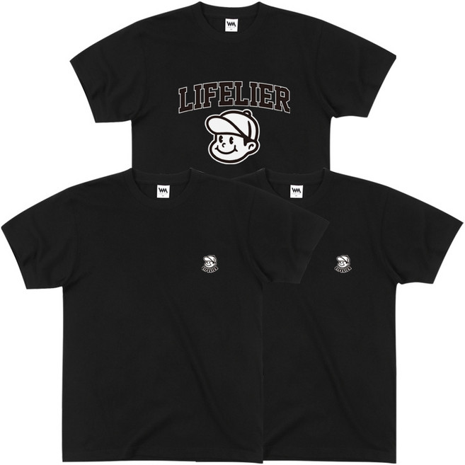 [라이플리어] 1+1+1 베이직 반팔 티셔츠 20수 여성 남자 반팔티 3장