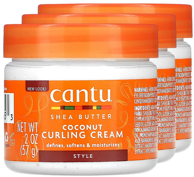 칸투 코코넛 컬링크림 시어버터 57g 3팩, 3개