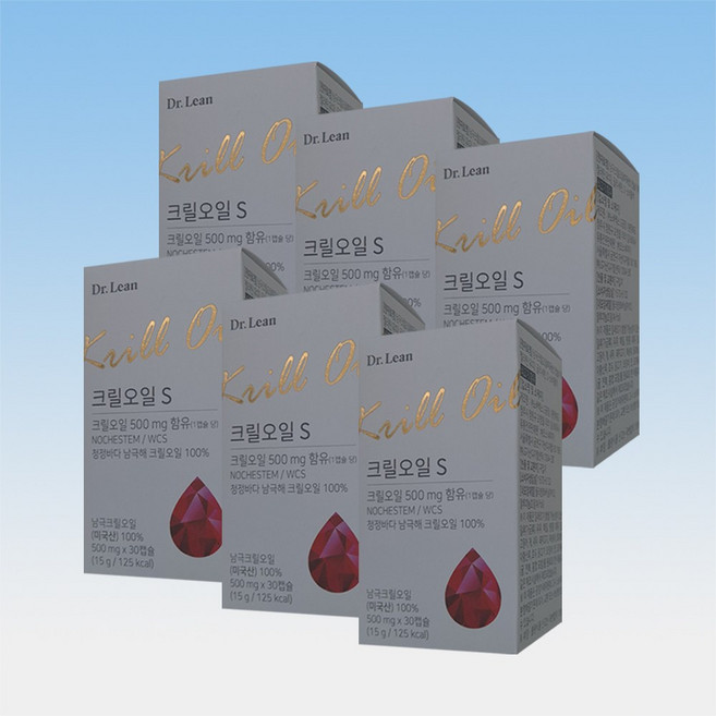 닥터린 크릴오일s 인지질 56 DHA EPA 아스타잔틴 30캡슐 6박스 6개월분, 30정, 6개