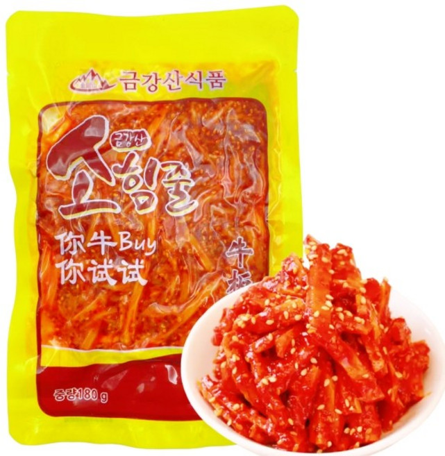 천미방 금강산 소힘줄 무침 180g 스지 중국 간식 식품 반찬, 1개