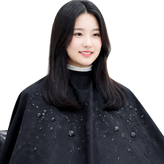 아마폴라 미용 커트보 염색보 이발 컷트보 가운 대형, 1개, 검정