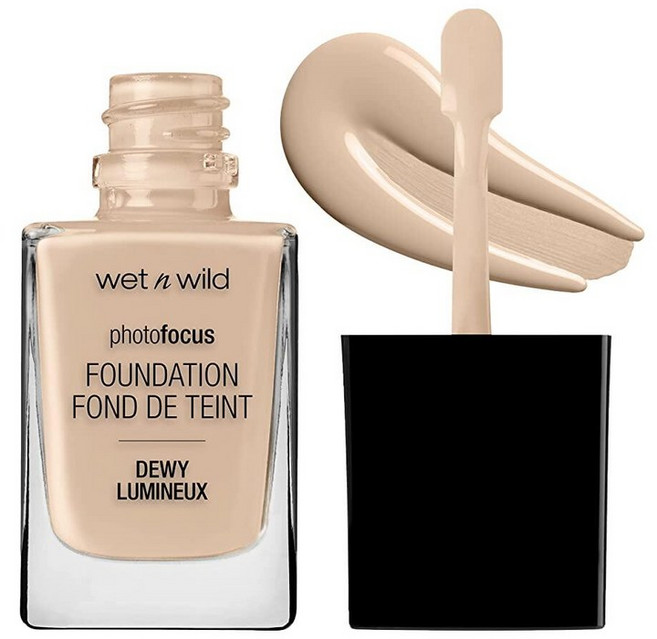 Wet n wild 웻앤와일드 포토 포커스 듀이 리퀴드 파운데이션 30ml 누드 아이보리, 쉘 아이보리