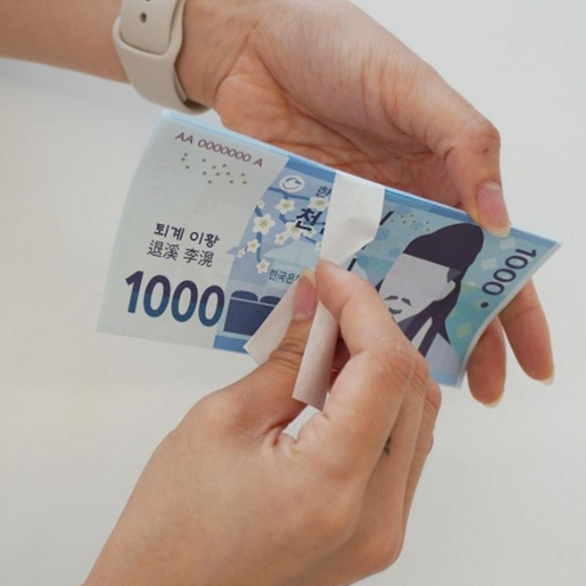 파티용 가짜돈 마트놀이지폐 역할놀이지폐 페이크모니 경제놀이돈 가짜돈지폐 화폐놀이, 100매, 1천원권