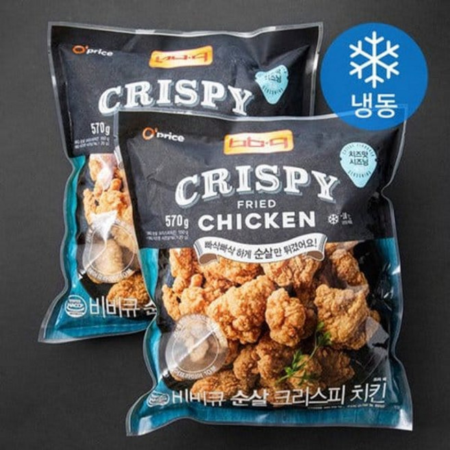 BBQ 순살 크리스피 치킨(치즈시즈닝) / 매콤양념 닭강정 2봉 골라..., 순살크리스피 치킨 550g*2봉