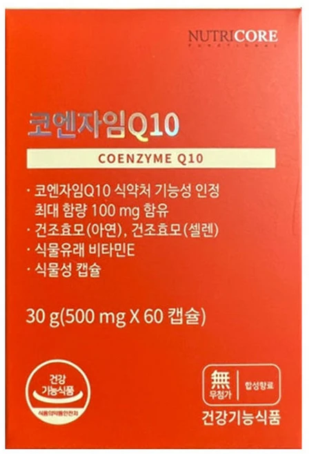 뉴트리코어 코엔자임 큐텐, 1.코엔자임Q10, 1개, 60정 - 쿠팡
