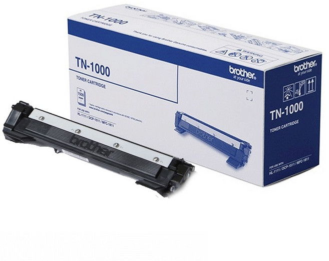Brother TN-1000 碳粉匣 (HL-1110/1210/1510/1610W適用) 原廠盒裝, 1個, 含稅, 黑色