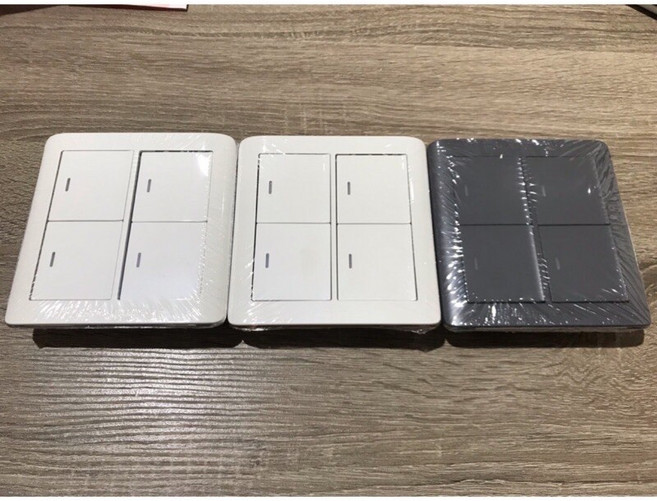 Panasonic 國際牌 RISNA系列 四開關附蓋板, 1個, 白色銅邊