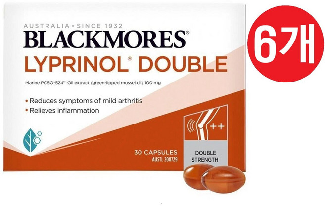 블랙모어스 호주 두배 효과 리프리놀 더블 영양제 6병특가, 30정, 6개