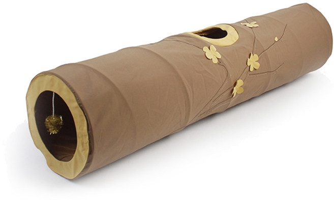 모즈펫 고양이 터널 놀이터 숨숨집 접이식, 1개, 브라운