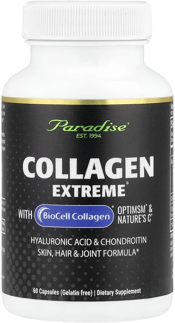 몸관리하세요 겨울입니다 Paradise Herbs BioCell Collagen® OptiMSM® Nature's C® 함유 Collagen Extreme® 캡슐 60정 특별관리진, ParadiseHerbsBioCellCollagenOp, 1개 - 쿠팡