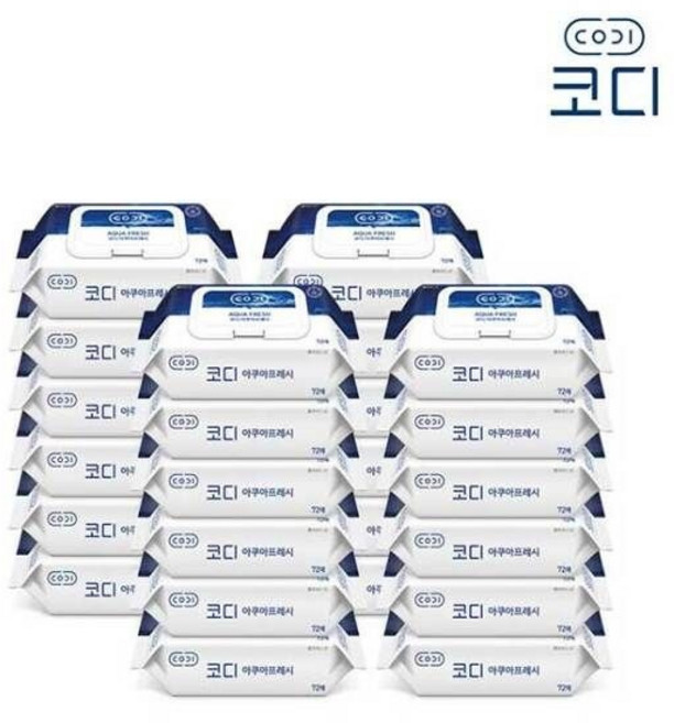 코디 아쿠아프레쉬 캡 72매 24팩 1BOX 박스, 1
