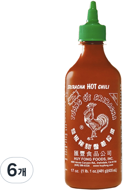 허이펑 스리라차 핫 칠리 시즈닝, 481g, 6개