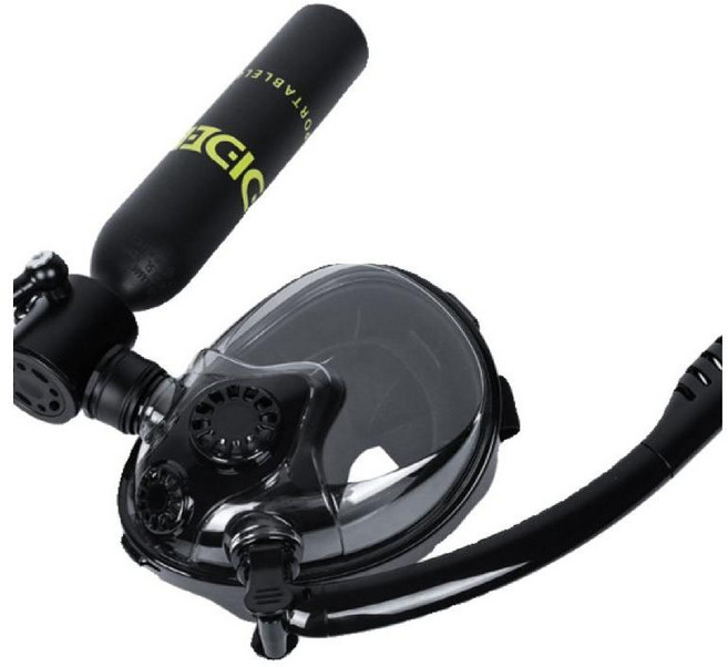 미니 산소통 스노쿨링 잠수 스킨스쿠버 다이빙 수중 장비 공기통 실린더 탱크, 0.5리터 마스크 호흡기 - 검은색 병