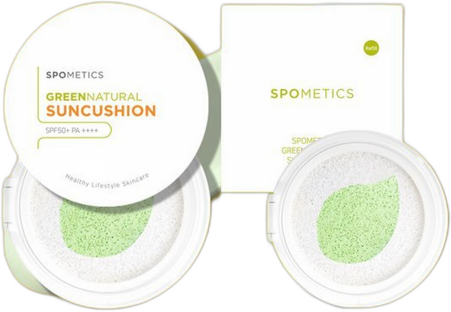 스포메틱스 그린네츄럴 빅 선쿠션 대용량 (본품+리필set), 1개, 25g