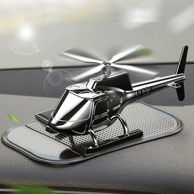 TKB 출동 차량용 태양열 헬리콥터 방향제 디퓨져, 1개, 블랙체리 실버