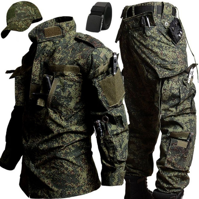 디지털군복 택티컬 상하의 세트 미군 전술복 전투복, 상하세트(모자 벨트포함)