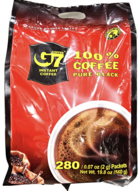 베트남 G7 퓨어 블랙커피 2G, 280개입, 1개
