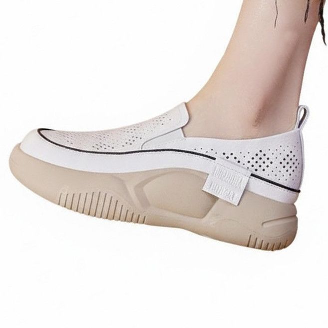 차쿠 여성 펀칭 운동화 컴포트 펀칭 편안 슬립온