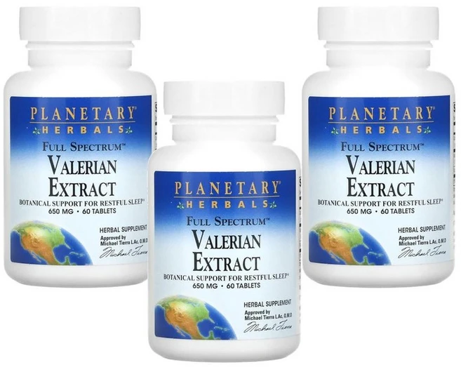 Planetary 허벌 발레리안 추출물 650mg 60정 x3팩 - 쿠팡