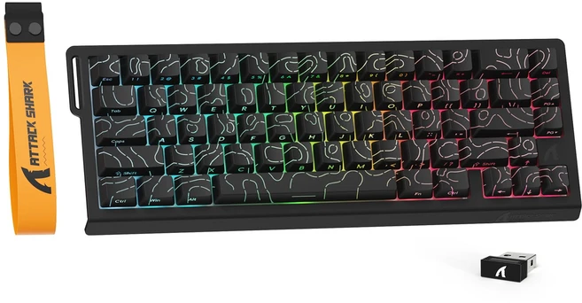 ATTACK SHARK X68PRO HE 3 2.4G Bluetooth USB-C 8KHZ RT0.01mm Win/Mac 래피드 트리거 키보드 - 쿠팡