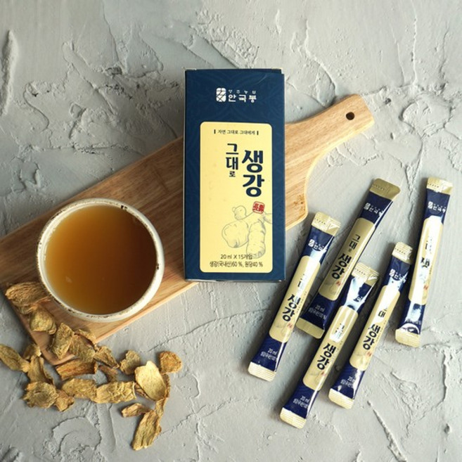 [더조은] 그대로 생강 생강청 스틱생강 20ml 15포, 300ml