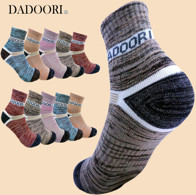 다두리 여성 단목 등산양말 10켤레, 멀티, 1세트