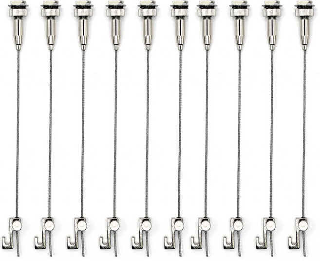 무타공 와이어 액자레일 천장 액자걸이 실버, 10개, 소