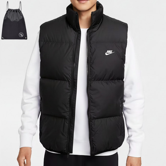 나이키 남성 덕다운 패딩 베스트 겨울 조끼 방한 의류 (PGN짐쌕가방 지급)