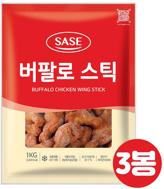 사세 버팔로스틱, 3개, 1kg