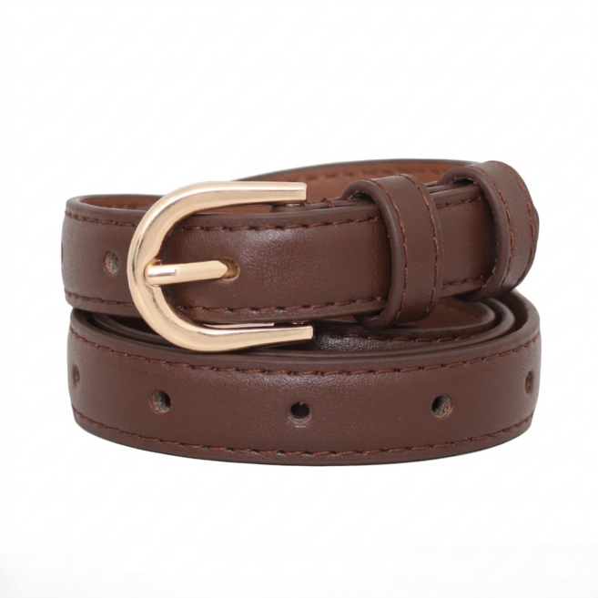 어바인 슬림 가죽 벨트 여성 미니멀 슬랙스 얇은 허리띠