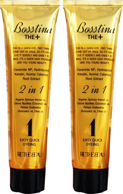 보스티나 더 플러스 110ml + 빗 사은품 천연비누, 자연갈색, 2개