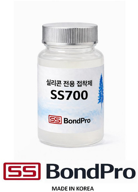 실리콘용 접착제 SS700 80g 상온경화 전문가용 공예용 산업용 접착프로 제품, 1세트