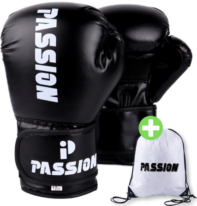 패시온 복싱글러브 권투글러브 양손세트, 1개, 블랙(전용가방포함)